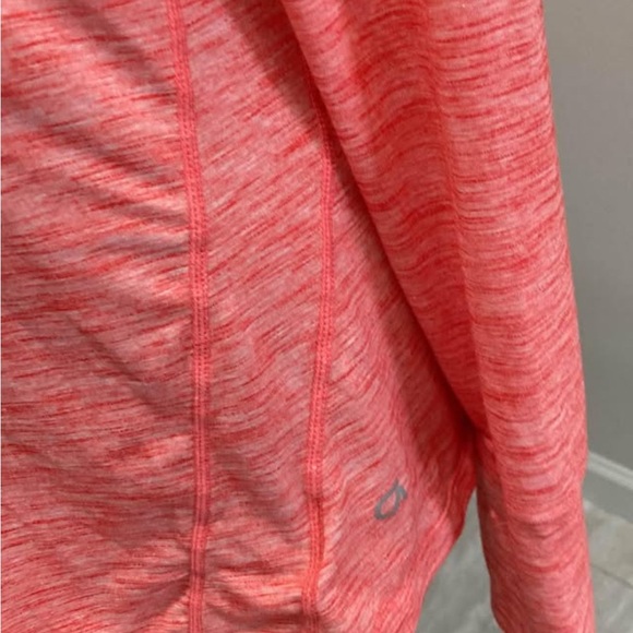 GAP Heathered Coral orang Long Sleeve gapfit breathe thumb holes athletic small - Picture 2 of 8